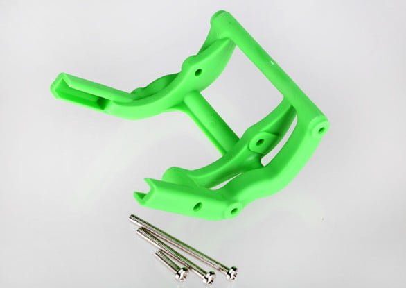 TRAX 3677A - Wheelie bar mount (1) / hardware (green)