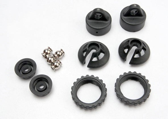 TRAX 5465 - Caps and spring retainers, GTR shock (upper cap (2)