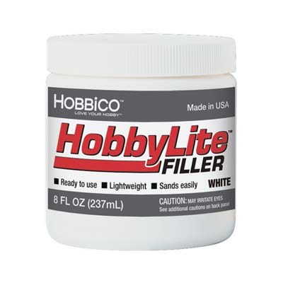 HOBBICO - HOBBYLITE WHITE FILLER 8 OZ HCA R3400