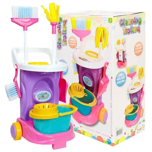 Kit De Limpeza Infantil Cleaning Trolley - Maral - Rosa
