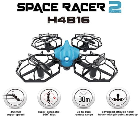 Space Racer 2 - Quadricóptero de 4 canais 2.4 GHz com função trava de altitude