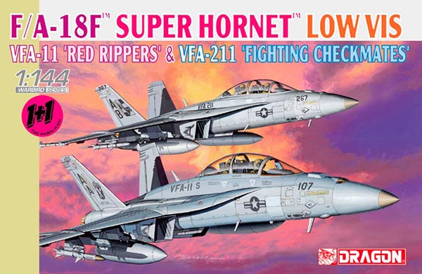 1/144 F/A-18F Super Hornet VFA-11 e VFA-211 (2 em 1)  CÓDIGO: DRA 04610