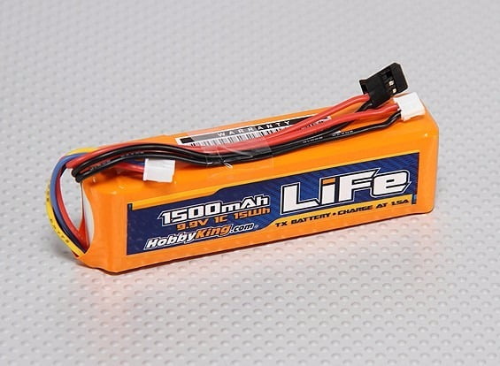 Bateria Life 1500mah 9.9v P/radio Jr/spektrum/futaba/turnigy