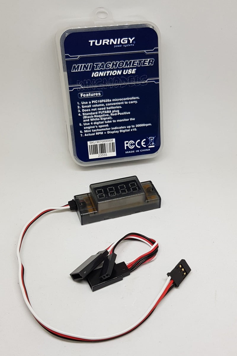 TURNIGY - Mini Tacômetro Digital On board p/ Ignição