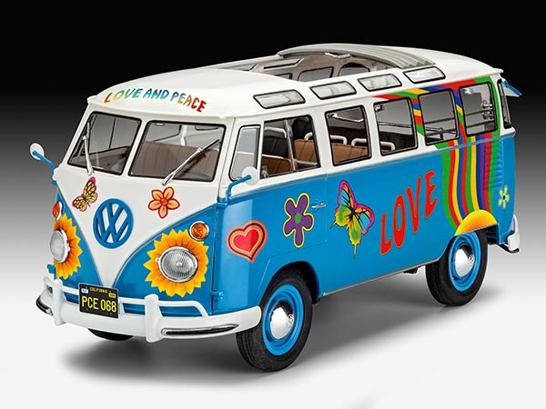 REVELL - Kombi Volkswagen T1 Samba Bus Flower Power - 1/24 - 07050