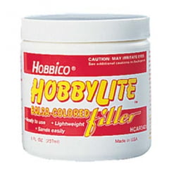 HOBBICO - Massa seladora Hobbylite 1000 filler - Cor de madeira - 8 oz - HCAR 3401