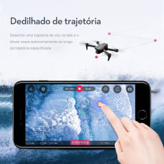 Mini Drone xt6 4k 1080p hd câmera wifi
