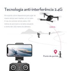 Mini Drone xt6 4k 1080p hd câmera wifi