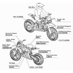 MOTOMODELISMO - SkyRc Super Rider SR4 1/4 SK-700000 CROSS