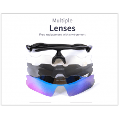 QUESHARK - Óculos Polarizados Óculos De Sol Esporte - 3 LE
