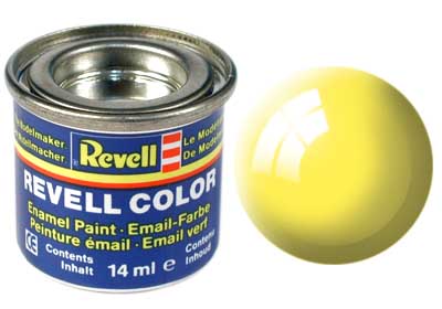 Tinta Revell para plastimodelismo - Esmalte sintético - Amarelo brilhante - 14ml 32112