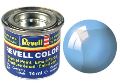 Tinta Revell para plastimodelismo - Esmalte sintético - Azul transparente - 14ml 32752