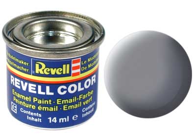 Tinta Revell para plastimodelismo - Esmalte sintético - Cinza rato fosco - 14ml 32147