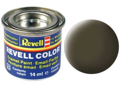 Tinta Revell para plastimodelismo - Esmalte sintético - Preto esverdeado fosco - 14ml 32140